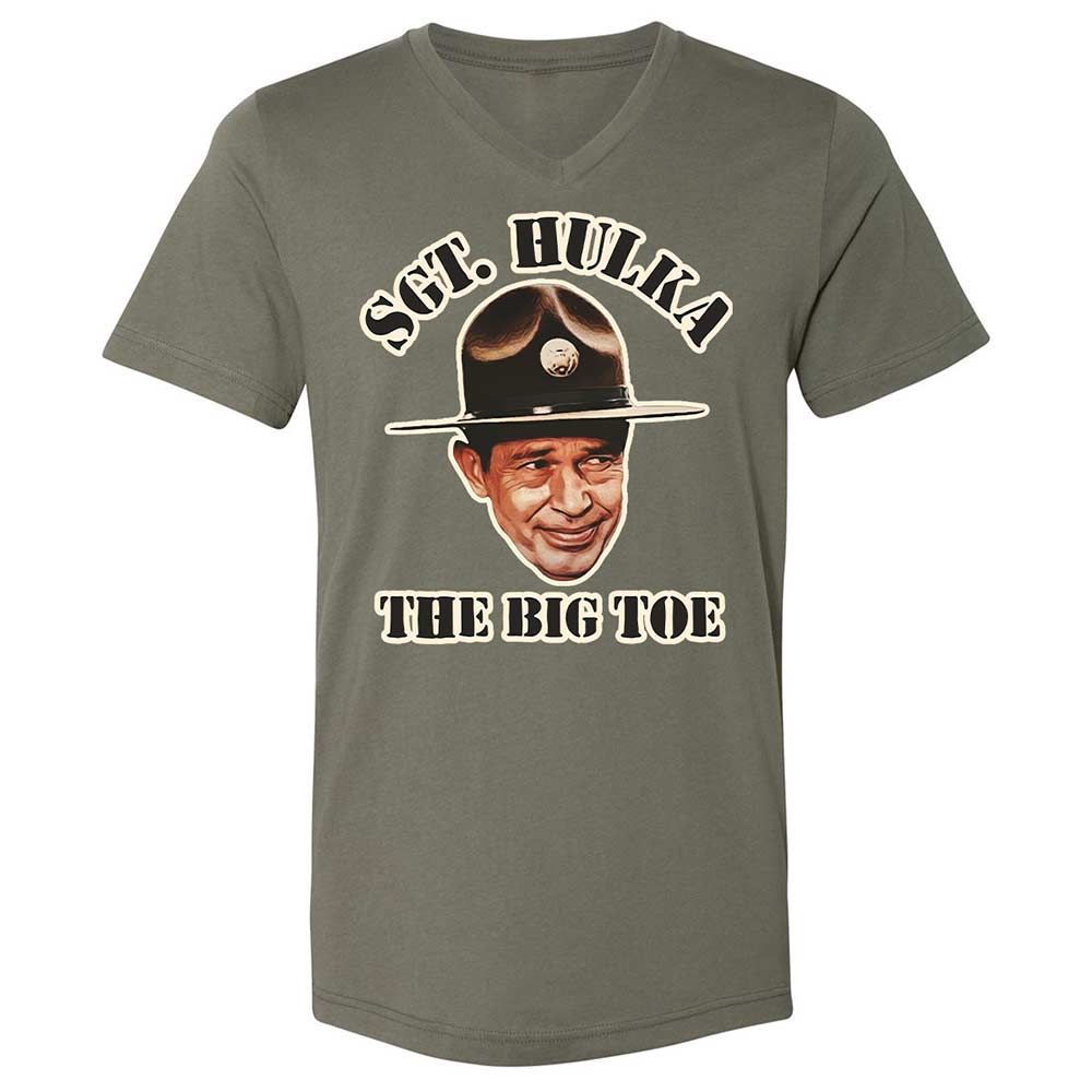 Unisex V-Neck T-Shirt - B6DQ6KN5 - Military Green - 11