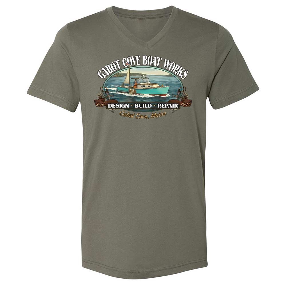 Unisex V-Neck T-Shirt - J2SSQL7E - Military Green - 11