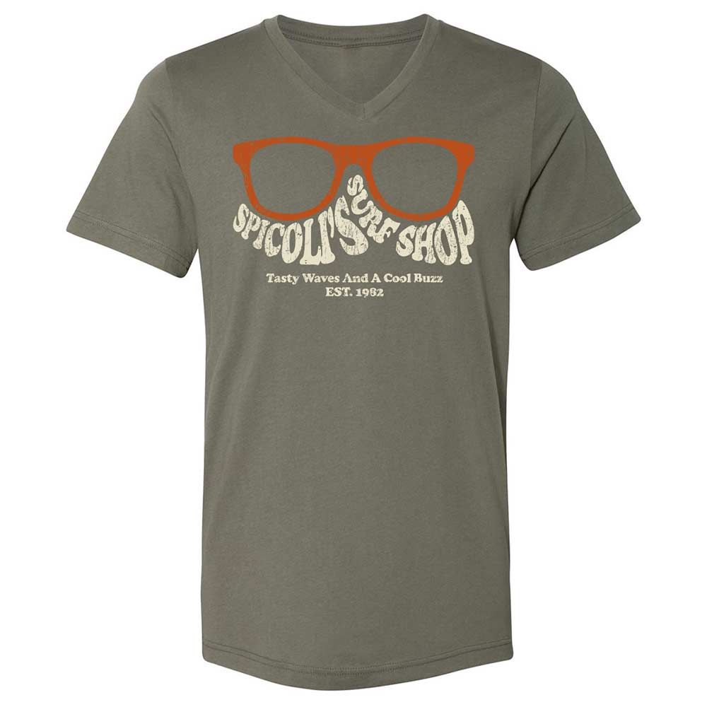 Unisex V-Neck T-Shirt - J82JMWB8 - Military Green - 11