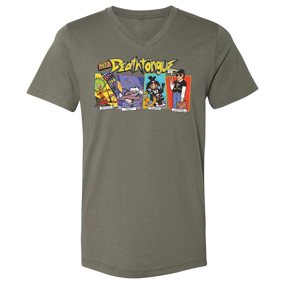 Unisex V-Neck T-Shirt - G6F9M4P6 - Military Green - 11