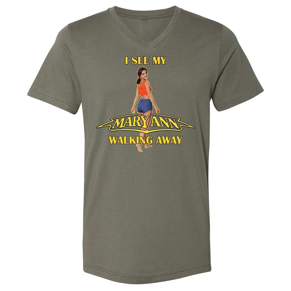 Unisex V-Neck T-Shirt - K8U6GMJ8 - Military Green - 11