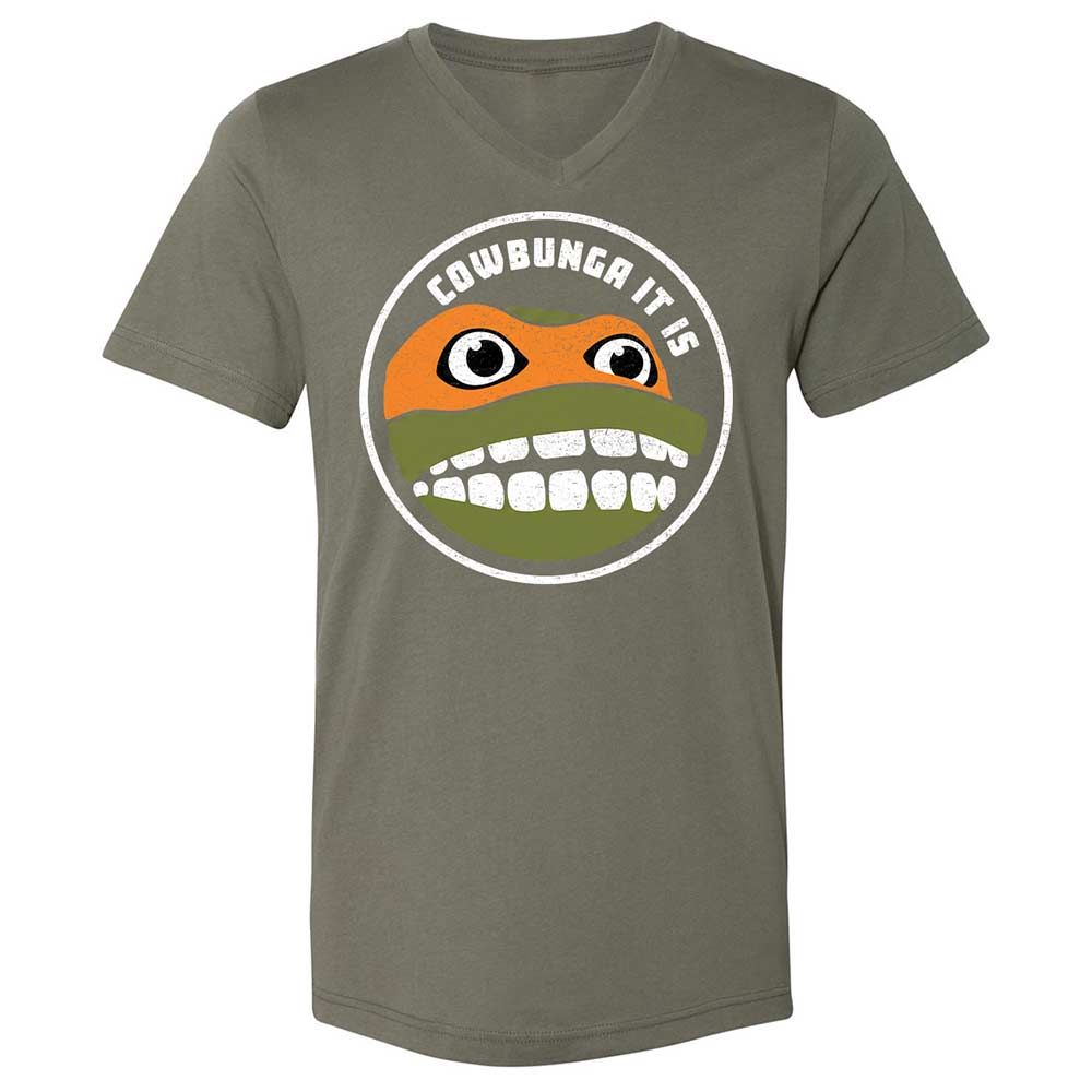 Unisex V-Neck T-Shirt - 7FSP8CW6 - Military Green - 11