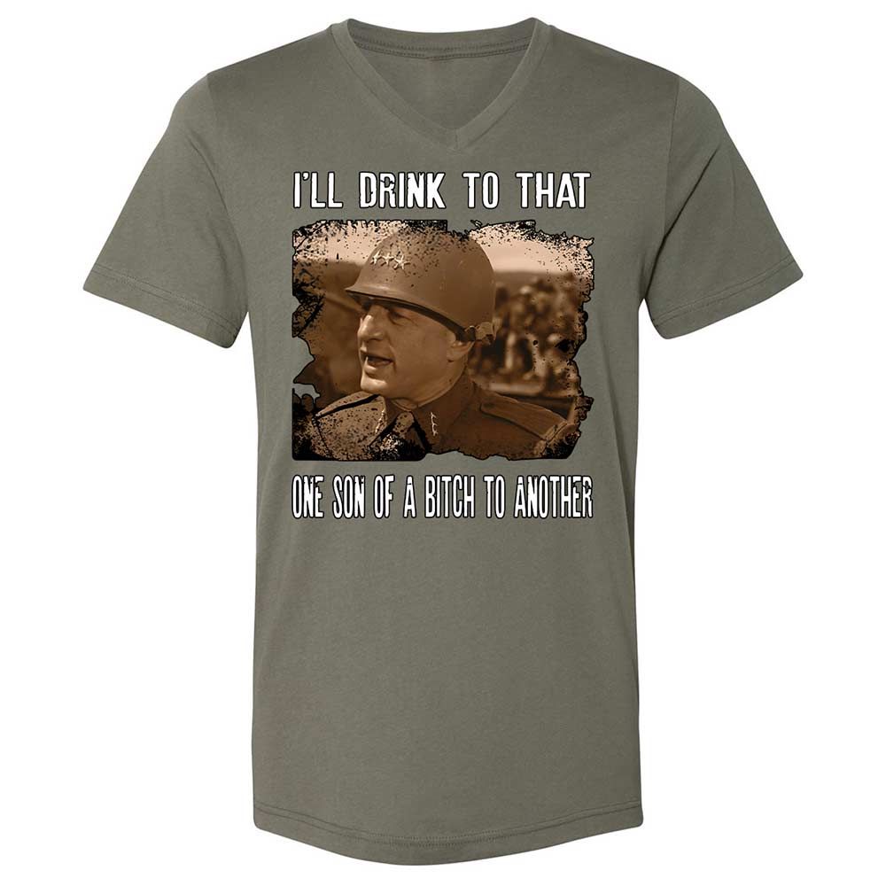 Unisex V-Neck T-Shirt - 4W4V21LE - Military Green - 11