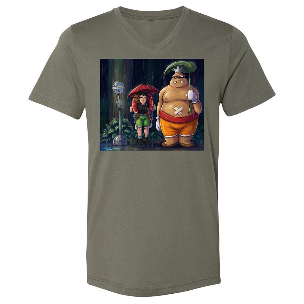 Unisex V-Neck T-Shirt - ZMMYEUBV - Military Green - 11