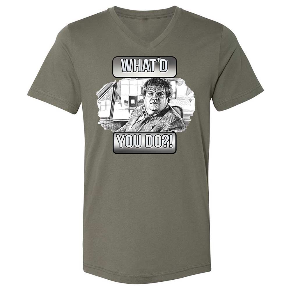 Unisex V-Neck T-Shirt - ACU6N5M1 - Military Green - 11