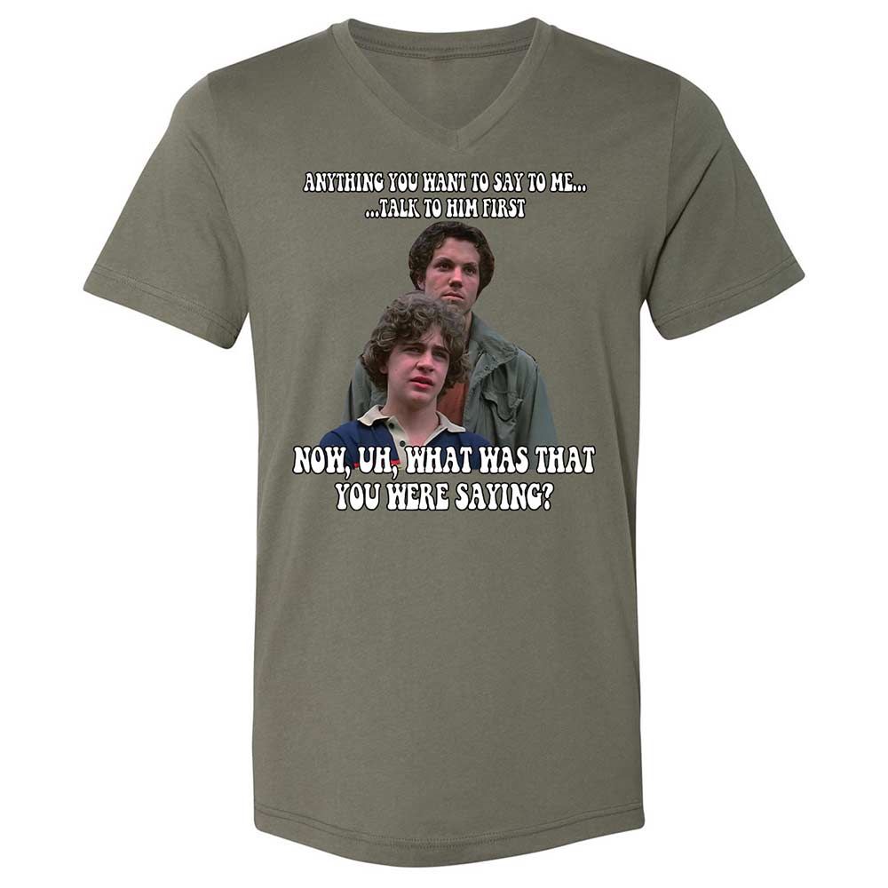 Unisex V-Neck T-Shirt - 36L2W5V7 - Military Green - 11