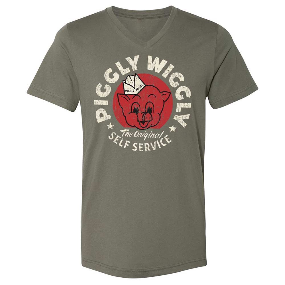 Unisex V-Neck T-Shirt - 3VZJF3VL - Military Green - 11