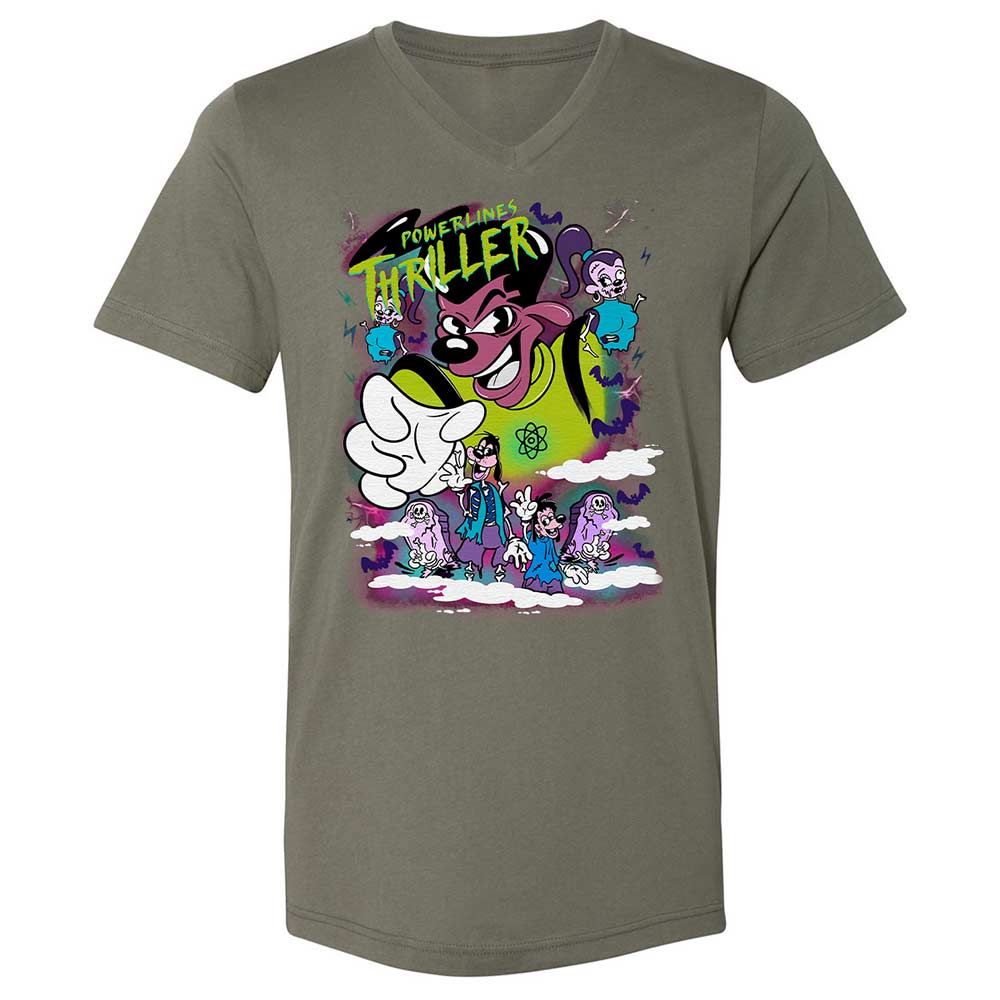 Vintage Pop Cartoon Horror Mashup - Military Green - 11