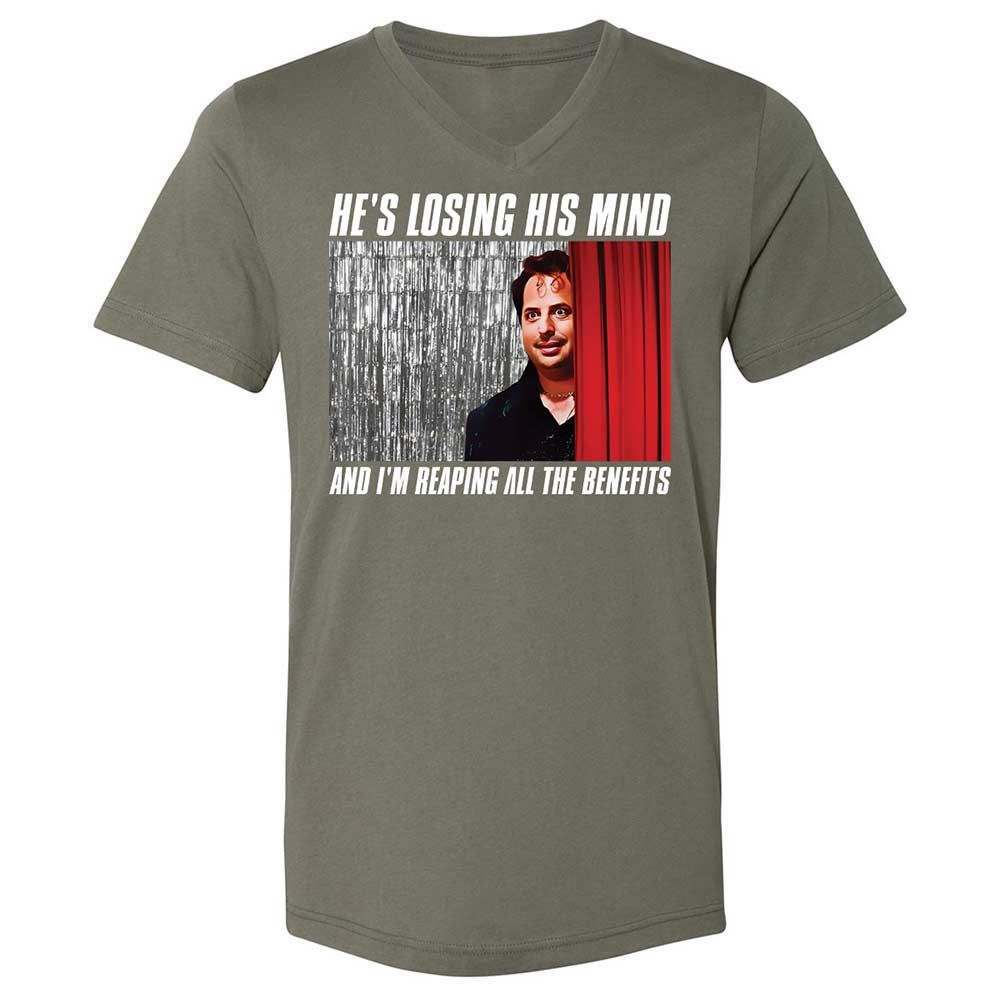 Unisex V-Neck T-Shirt - P4BUF1LH - Military Green - 11
