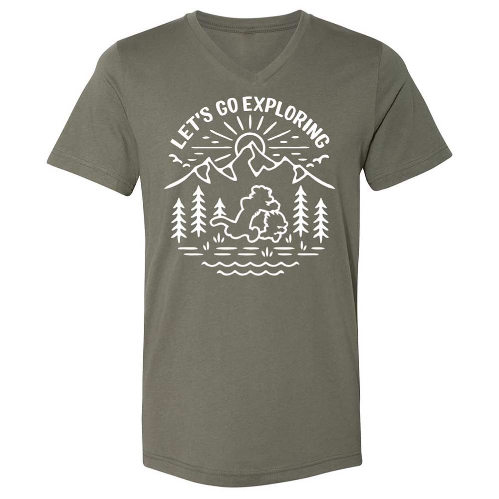 Unisex V-Neck T-Shirt - GEE99RSA - Military Green - 11