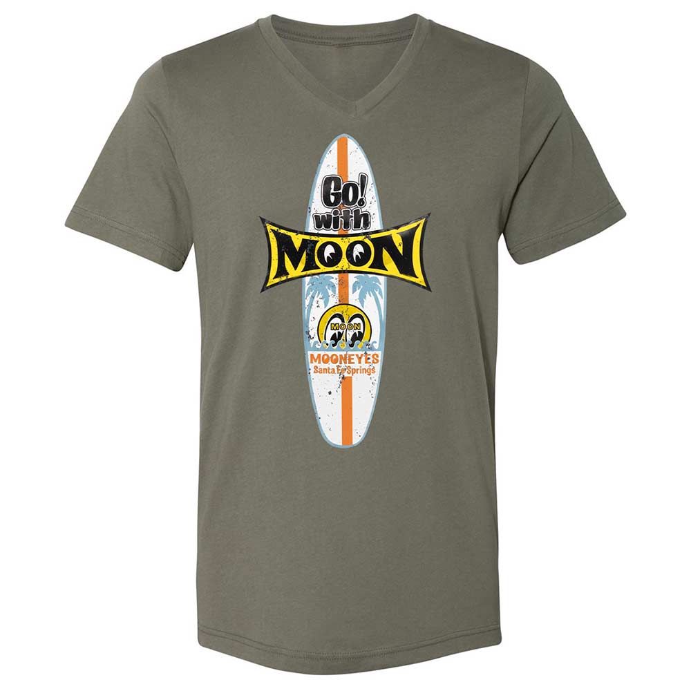 Unisex V-Neck T-Shirt - KY7N5KS7 - Military Green - 11