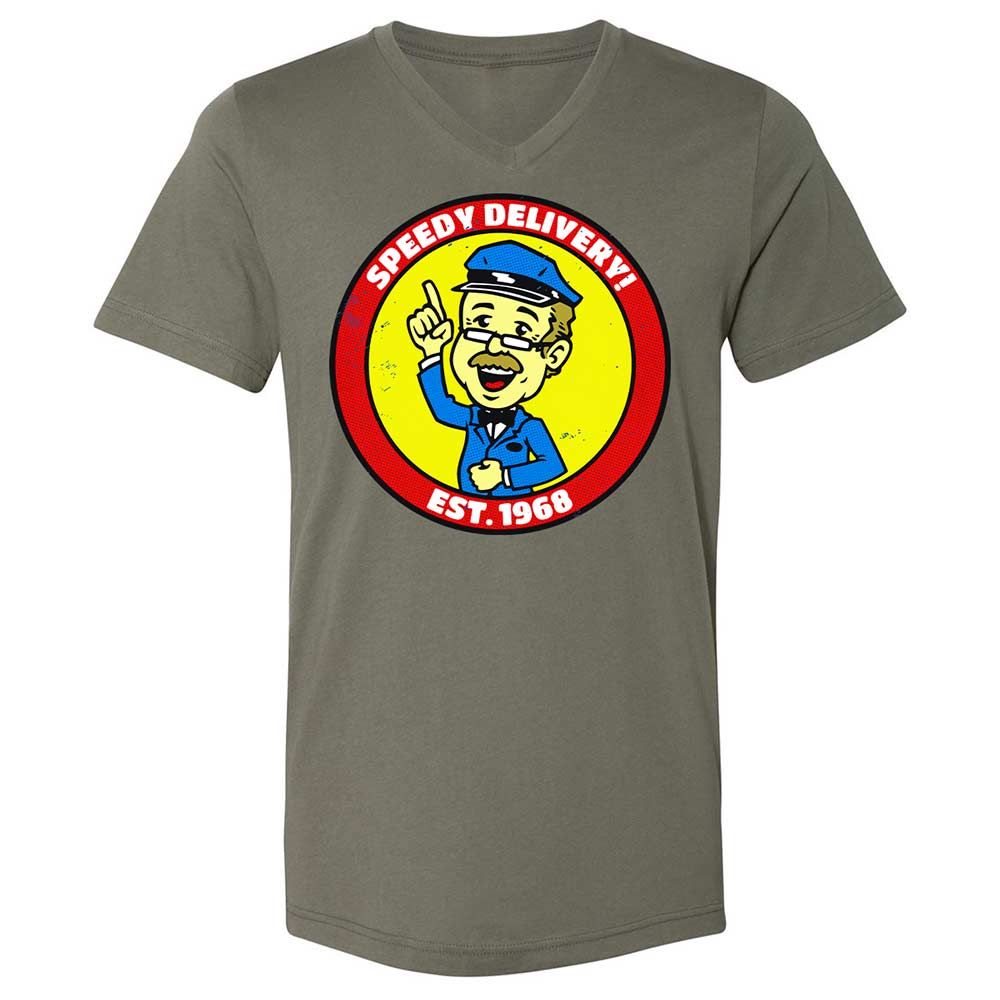 Unisex V-Neck T-Shirt - J7W1R6RQ - Military Green - 11