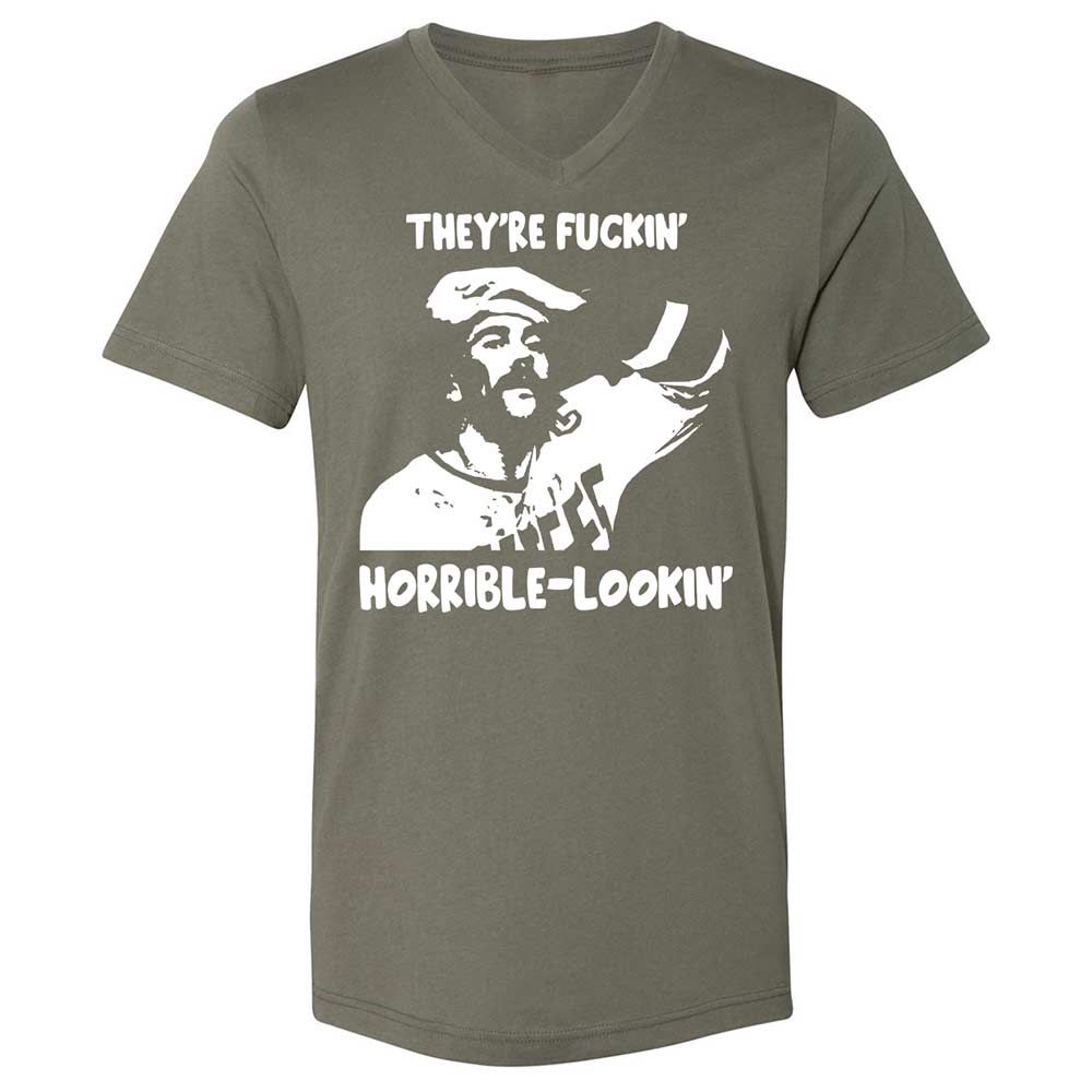 Unisex V-Neck T-Shirt - GKGA57EN - Military Green - 11