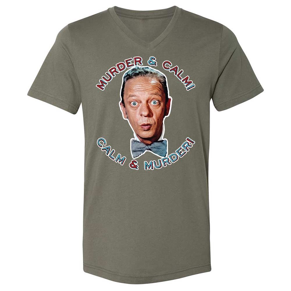 Unisex V-Neck T-Shirt - UQ26UN89 - Military Green - 11