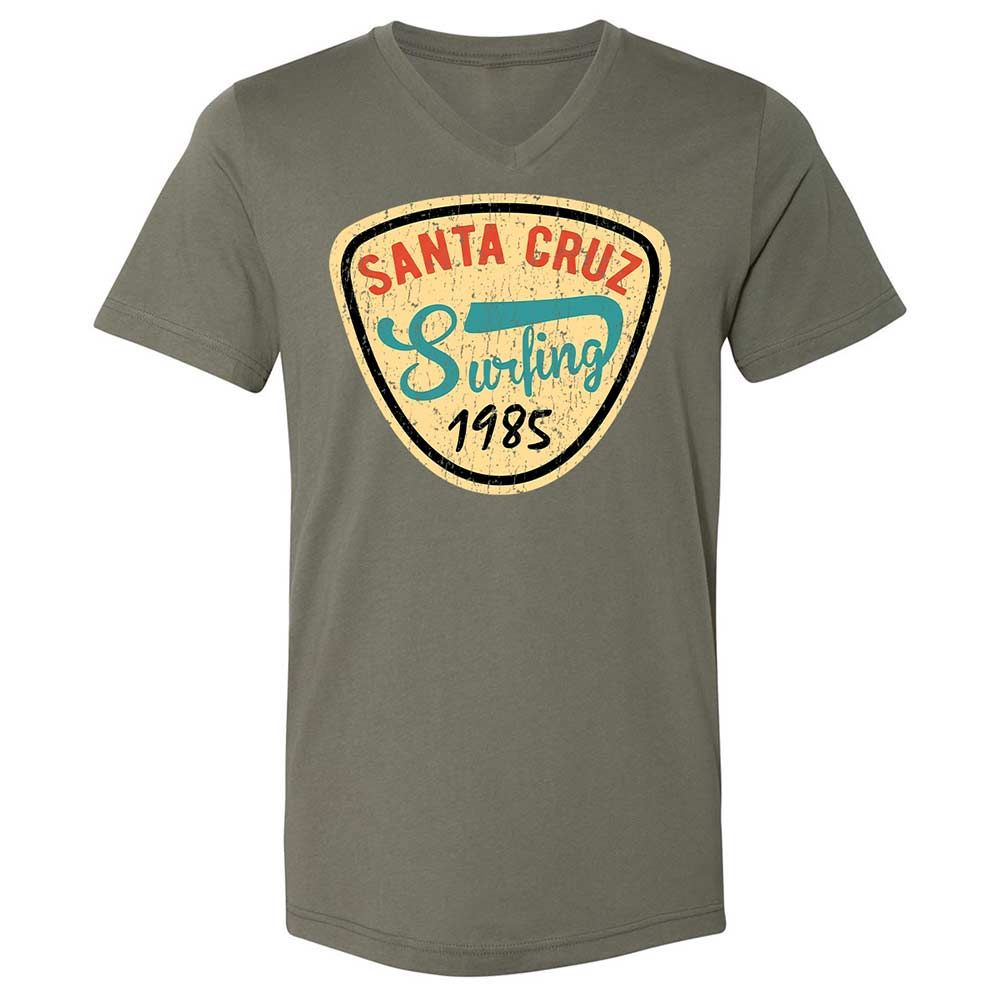 Unisex V-Neck T-Shirt - 894SF7XH - Military Green - 11