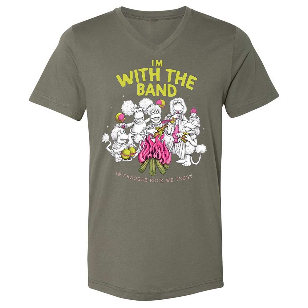 Unisex V-Neck T-Shirt - 87A15QZF - Military Green - 11