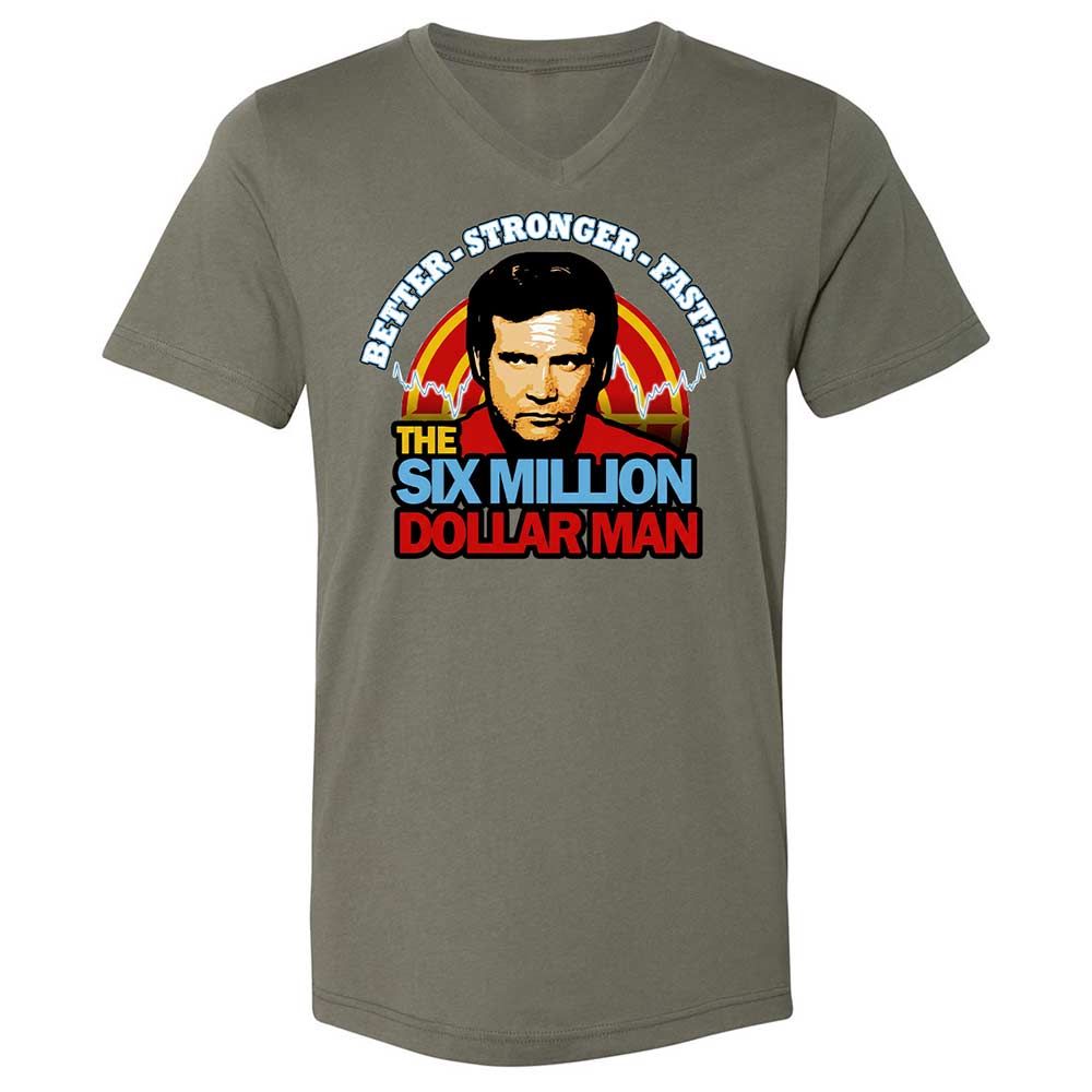Unisex V-Neck T-Shirt - QSMJH3KN - Military Green - 11