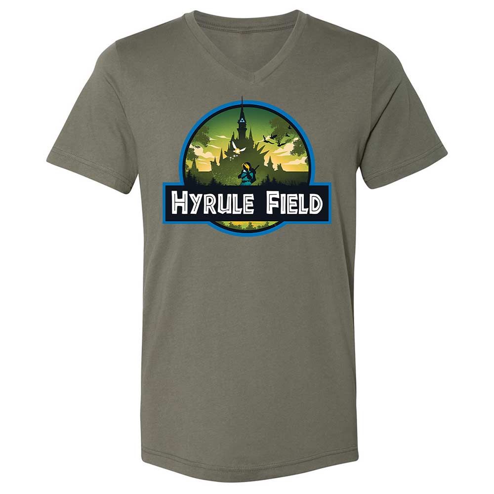 Unisex V-Neck T-Shirt - H89LA6DW - Military Green - 11
