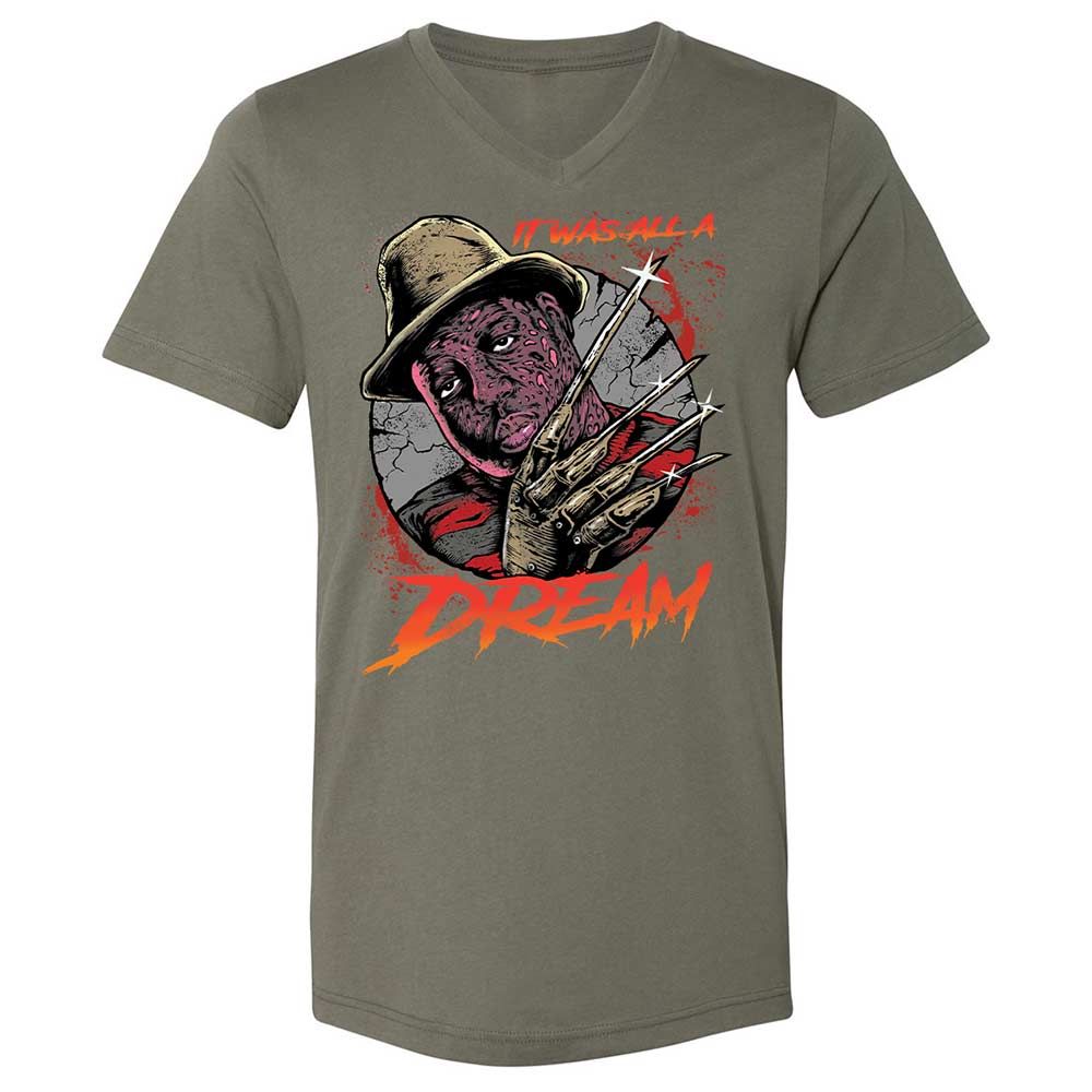 Unisex V-Neck T-Shirt - BNMLGRM8 - Military Green - 11