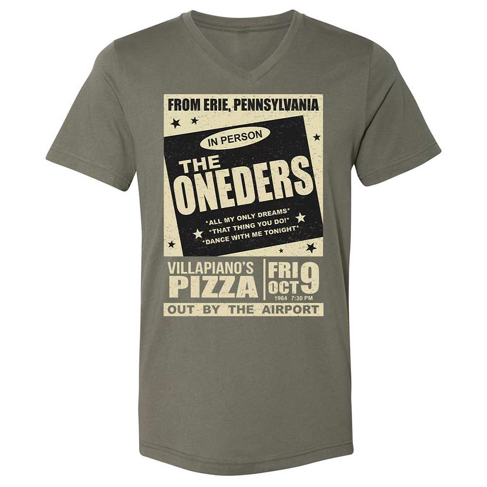 Unisex V-Neck T-Shirt - 7VVKFDQY - Military Green - 11