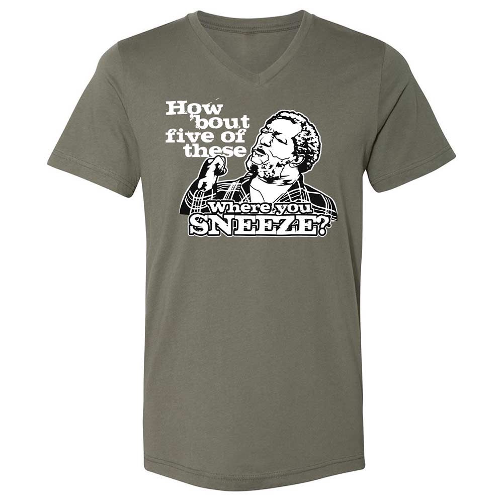 Unisex V-Neck T-Shirt - V7N95X4V - Military Green - 11