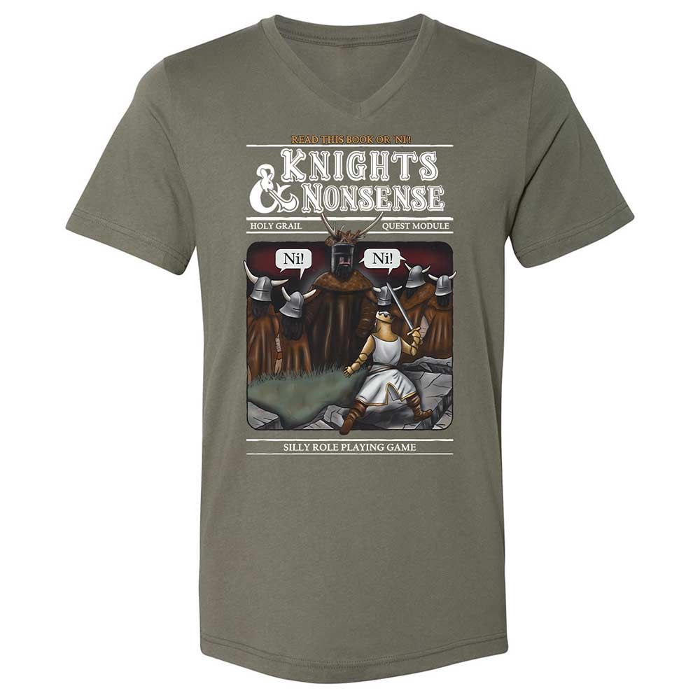 Unisex V-Neck T-Shirt - 8DRAX6KJ - Military Green - 11