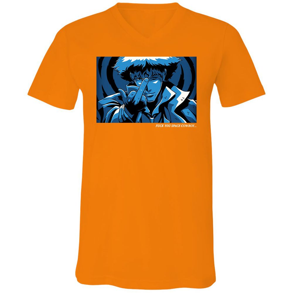 Unisex V-Neck T-Shirt - WTQ5LRAN - Orange - 11
