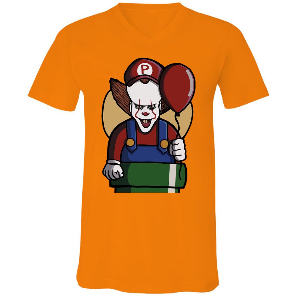 Unisex V-Neck T-Shirt - 1C2U4VSR - Orange - 11