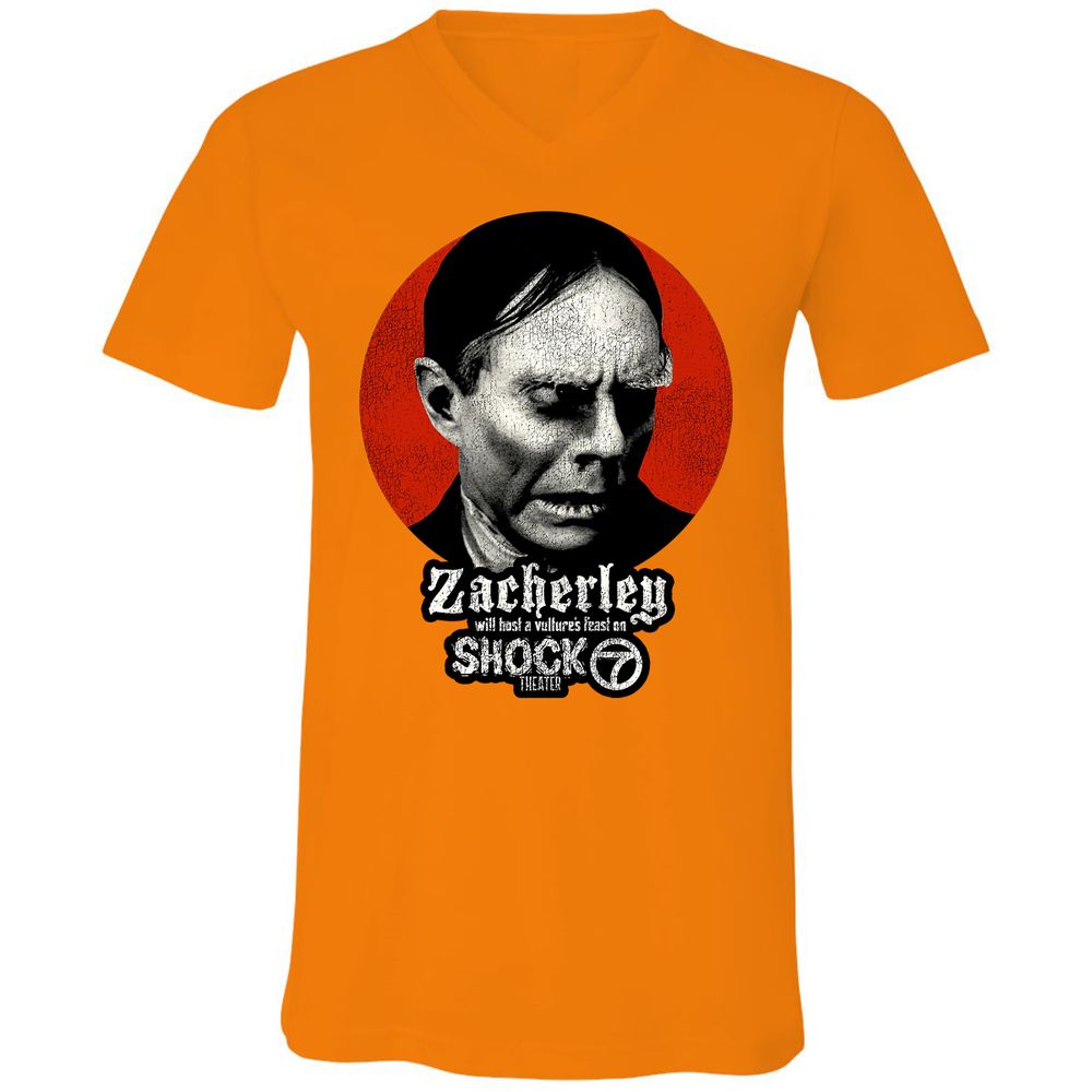 Unisex V-Neck T-Shirt - N7Q9G3VW - Orange - 11