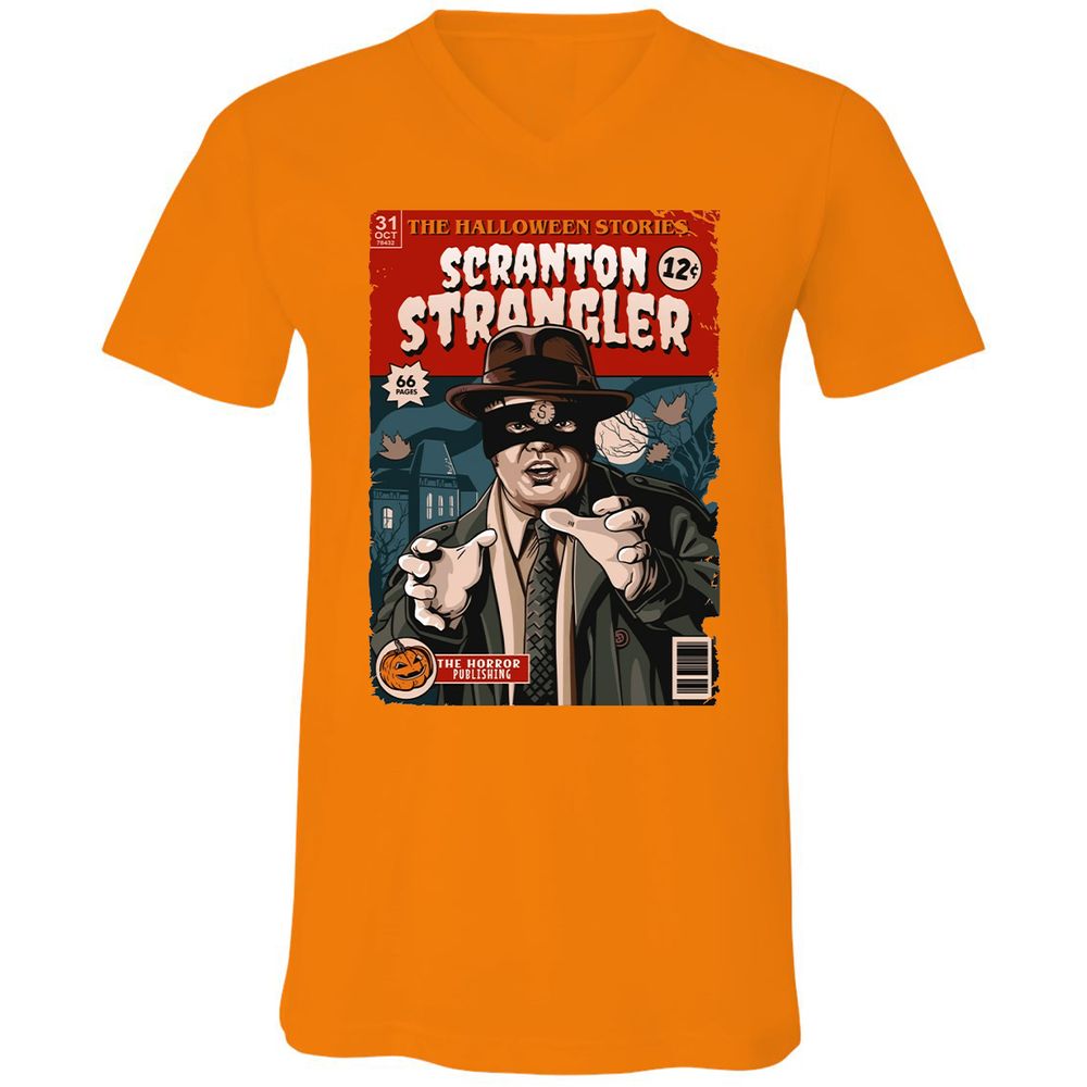 Unisex V-Neck T-Shirt - JZ21DRKZ - Orange - 11