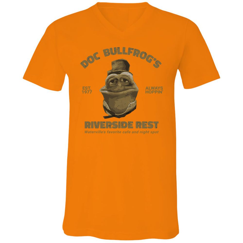 Unisex V-Neck T-Shirt - 62Q6EF5P - Orange - 11