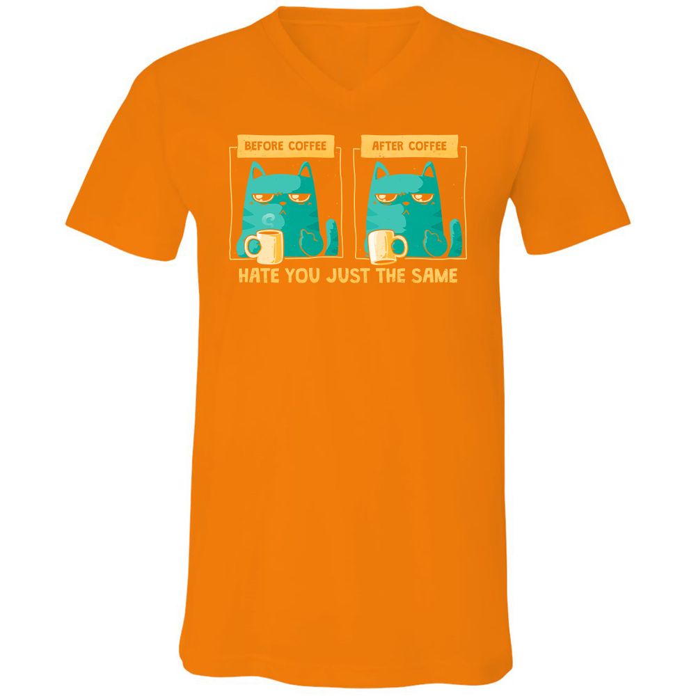 Unisex V-Neck T-Shirt - FTK6A2S4 - Orange - 11