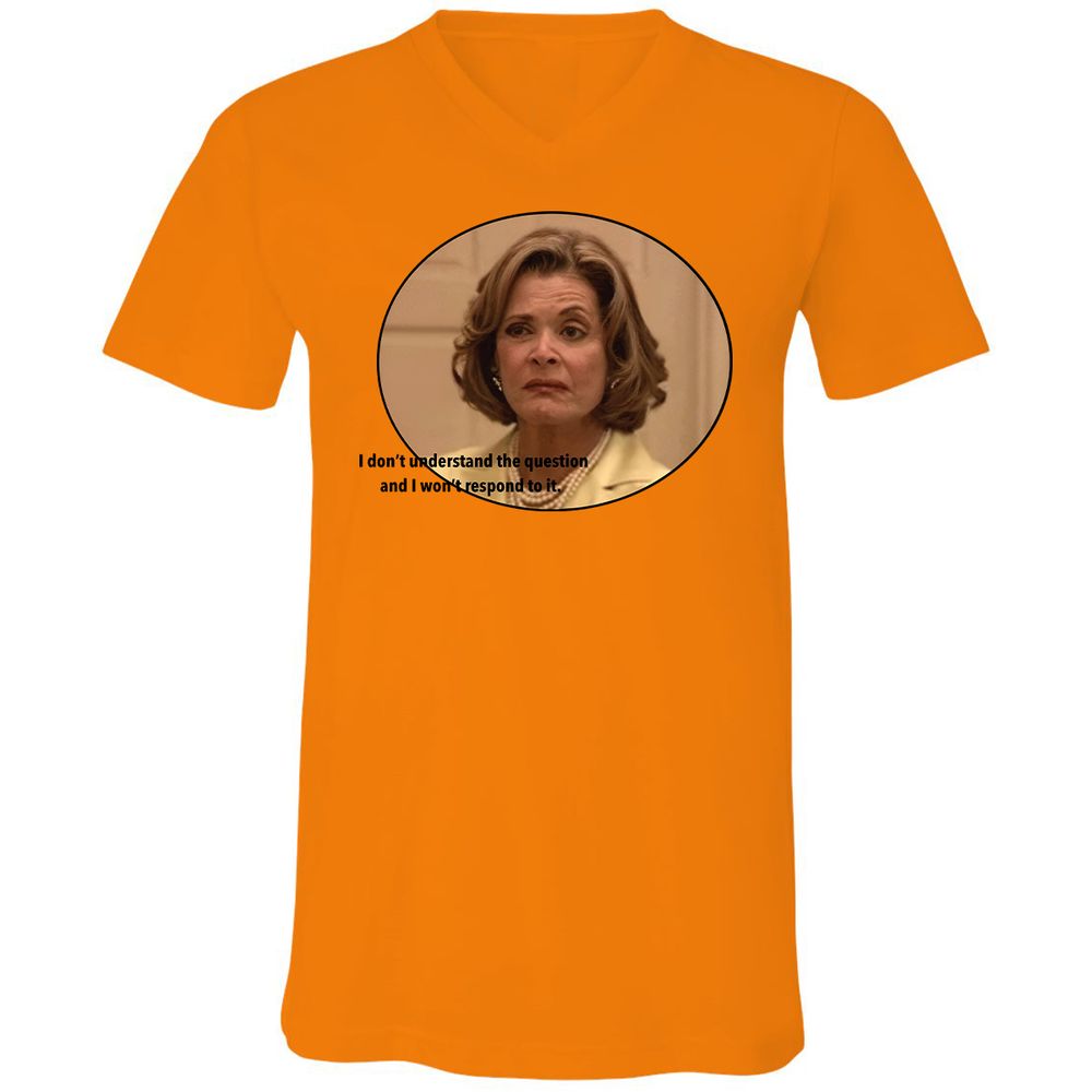 Unisex V-Neck T-Shirt - ZPYPUV49 - Orange - 11