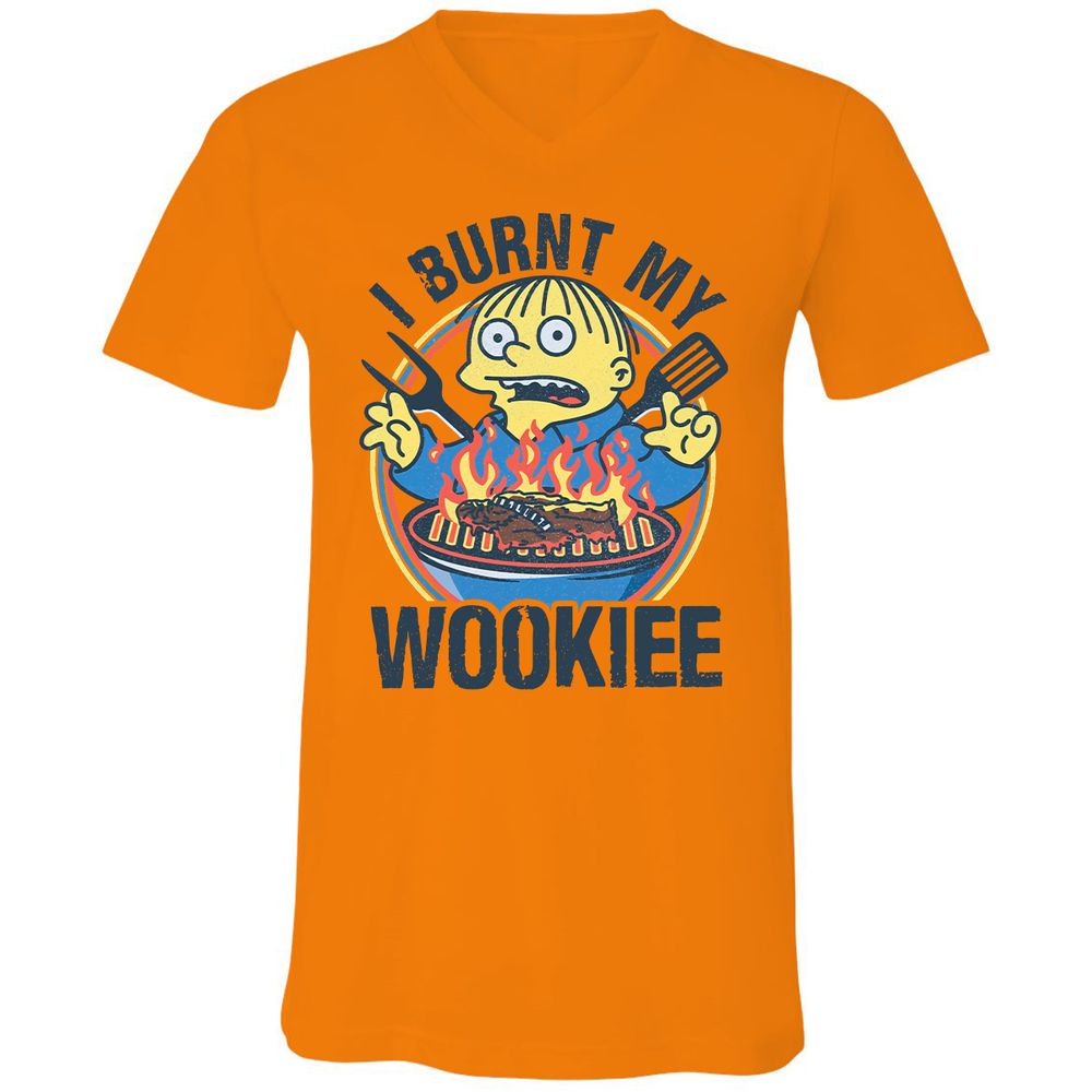 Unisex V-Neck T-Shirt - ZXZYFEE9 - Orange - 11