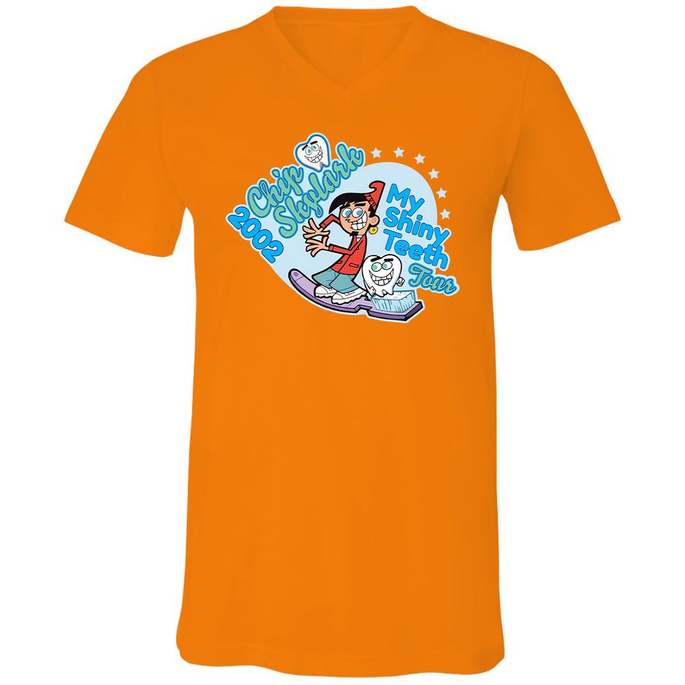 Unisex V-Neck T-Shirt - 5S9KFKLK - Orange - 11