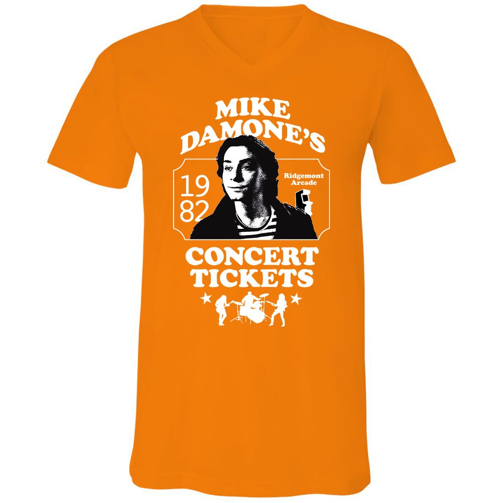 Unisex V-Neck T-Shirt - LCYUJBX9 - Orange - 11