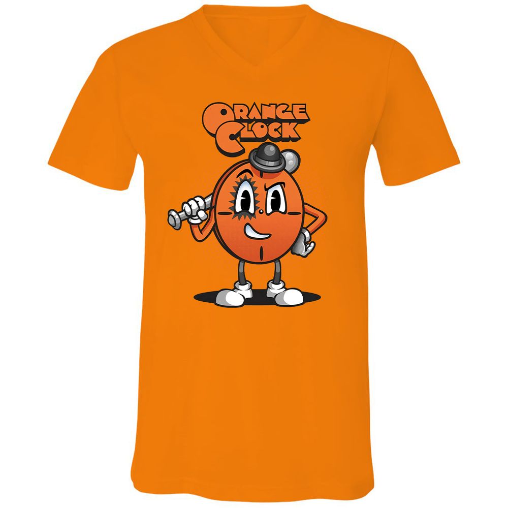 Unisex V-Neck T-Shirt - QWMMLYM9 - Orange - 11
