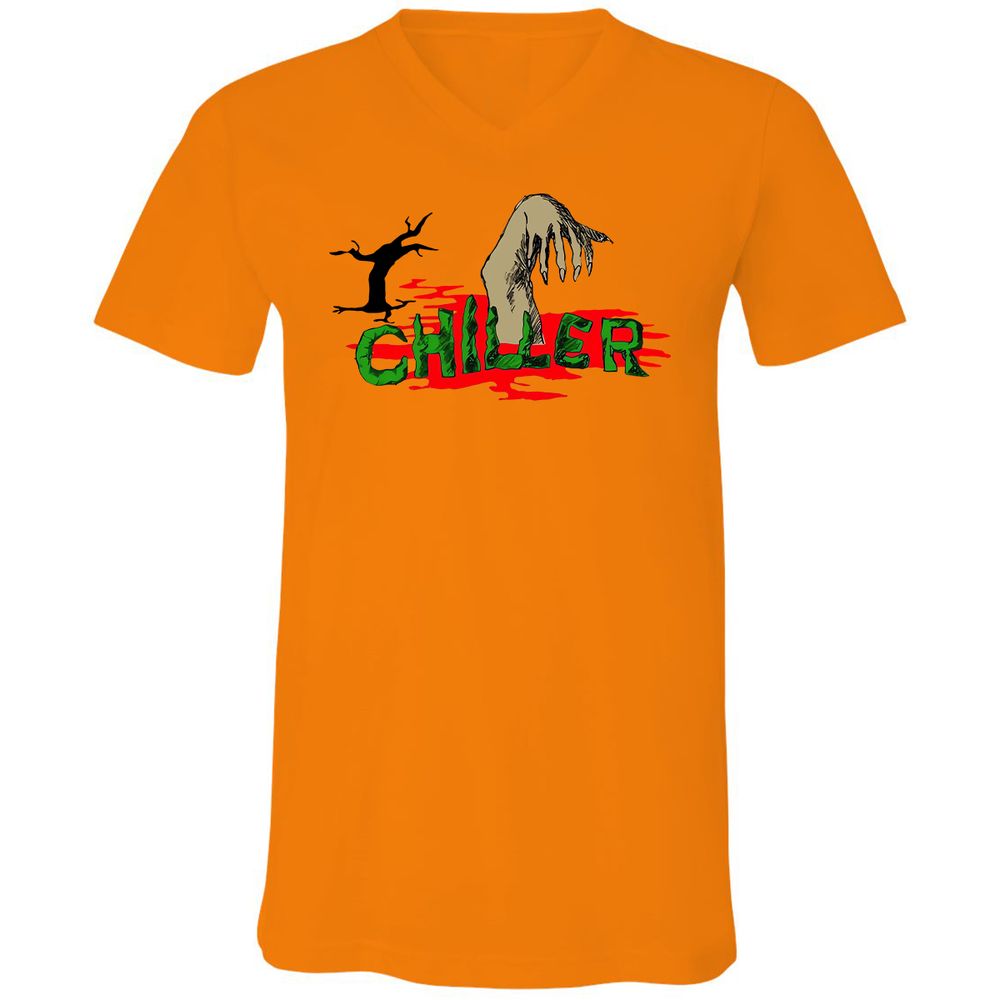 Unisex V-Neck T-Shirt - 1J7SCZN2 - Orange - 11