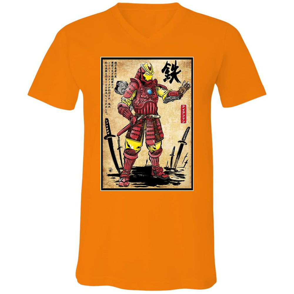 Unisex V-Neck T-Shirt - S6ZL713P - Orange - 11
