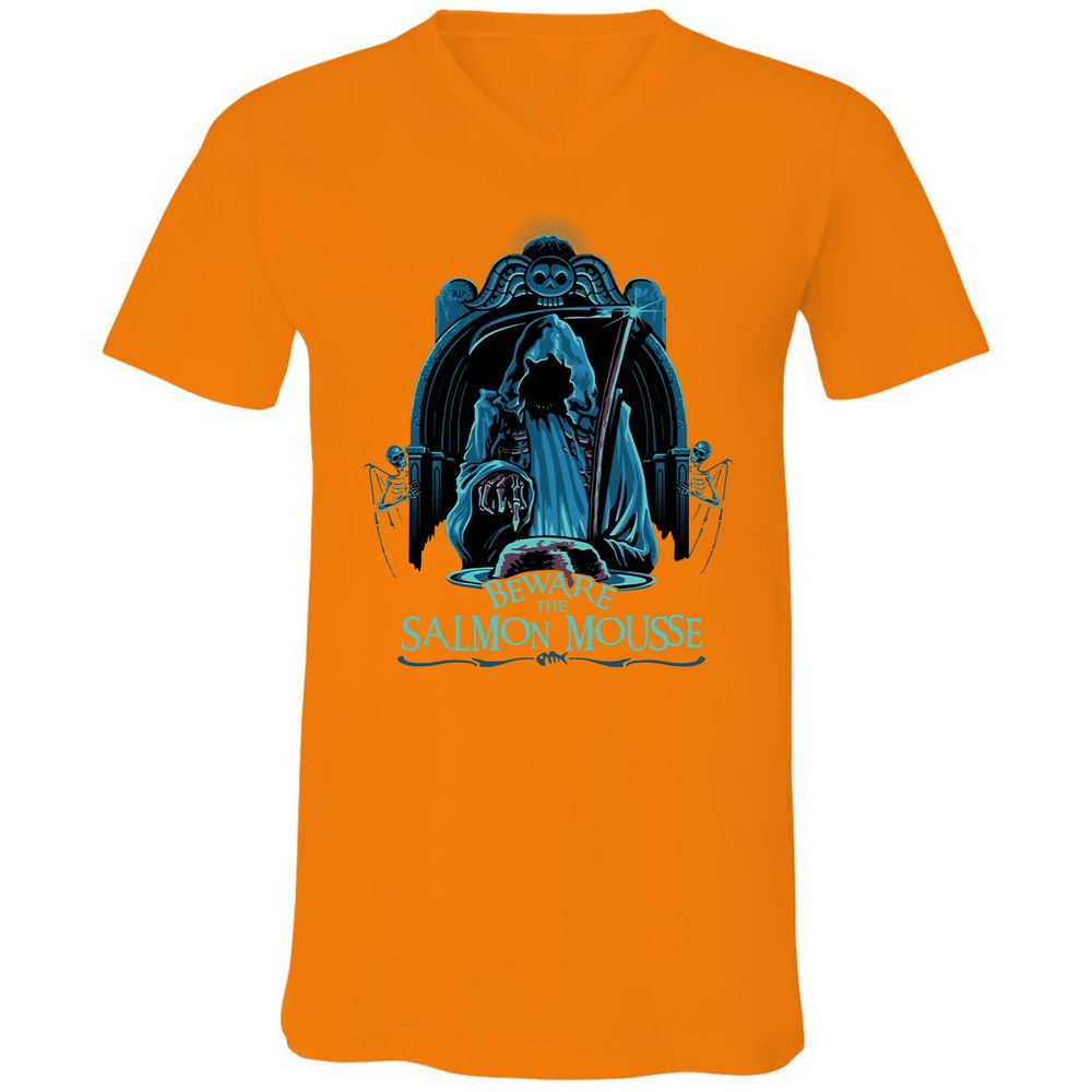 Unisex V-Neck T-Shirt - 87RCCKQN - Orange - 11