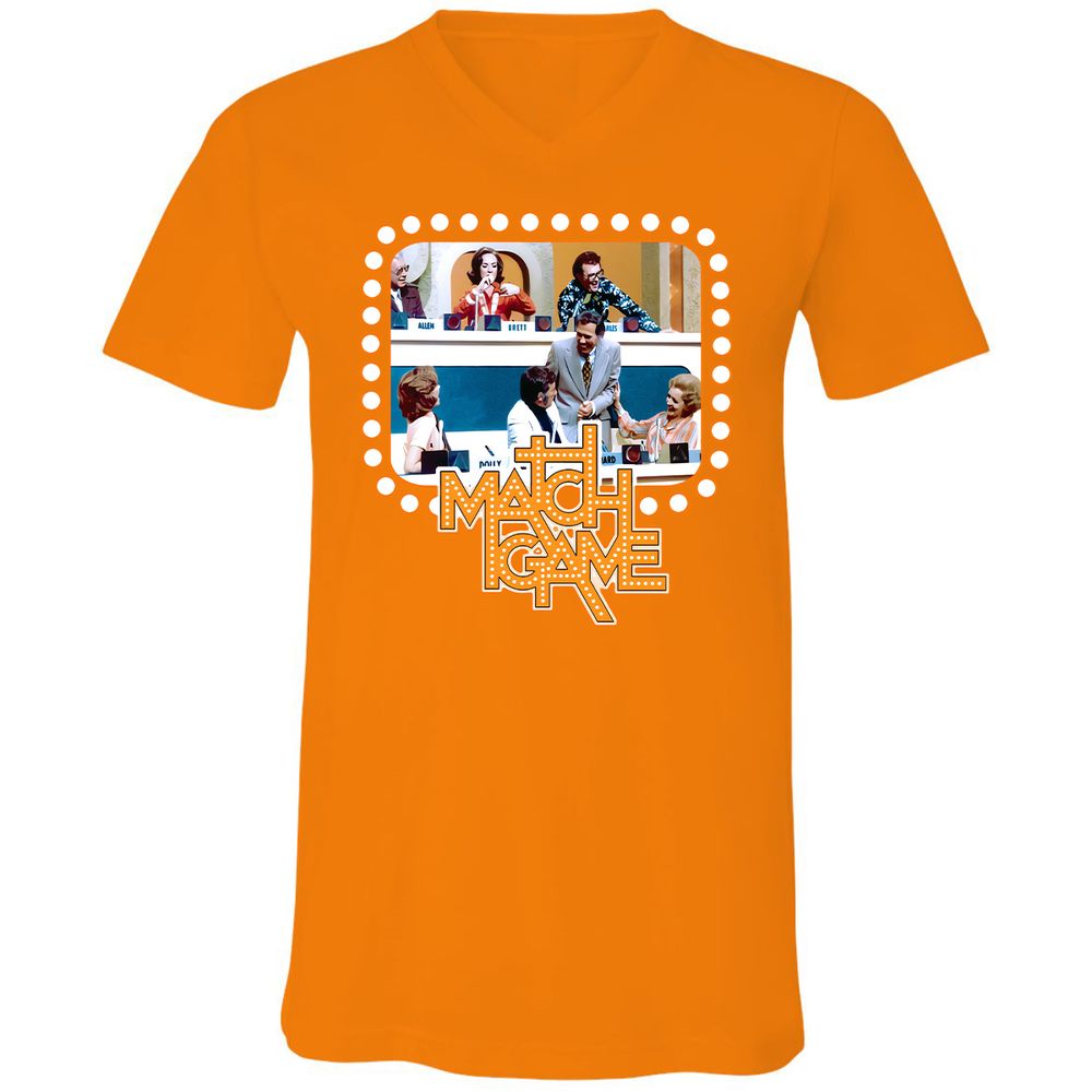 Unisex V-Neck T-Shirt - EDNCZTX6 - Orange - 11