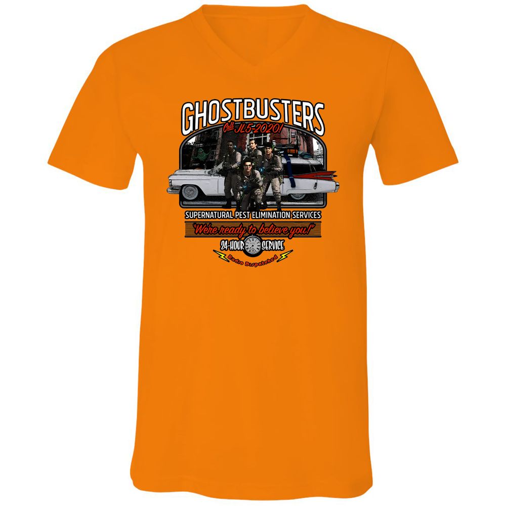 Unisex V-Neck T-Shirt - GZRNK688 - Orange - 11