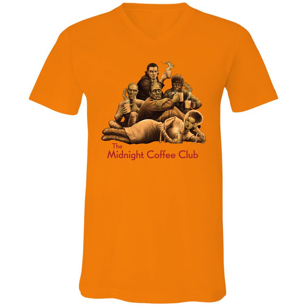 Unisex V-Neck T-Shirt - KFA9JNBS - Orange - 11