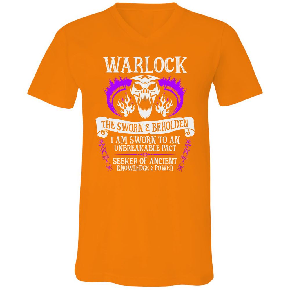 Unisex V-Neck T-Shirt - SXWRUK5D - Orange - 11