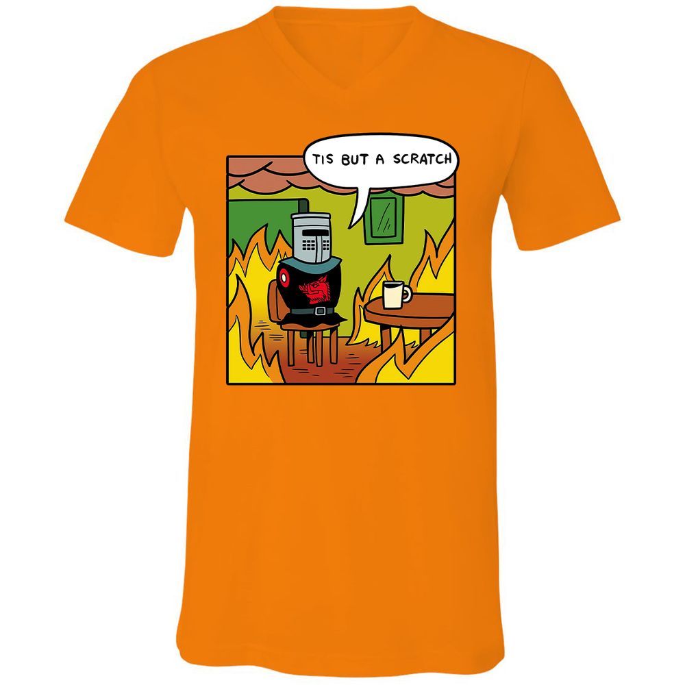 Unisex V-Neck T-Shirt - B2739Q57 - Orange - 11