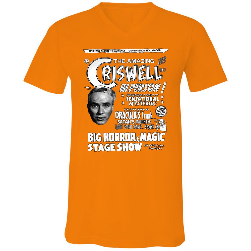 Unisex V-Neck T-Shirt - BN9QW9NK - Orange - 11