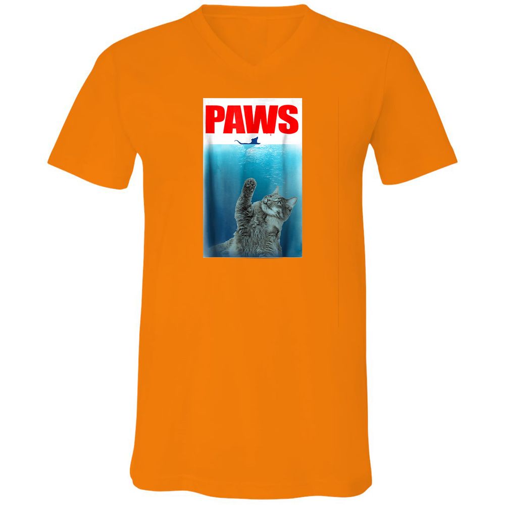 Unisex V-Neck T-Shirt - XHBJMDD7 - Orange - 11