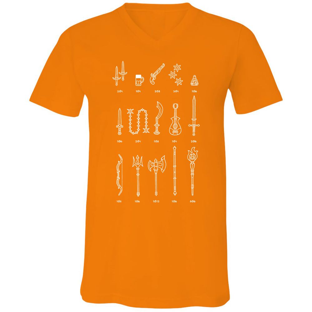 Unisex V-Neck T-Shirt - CANVSRQE - Orange - 11