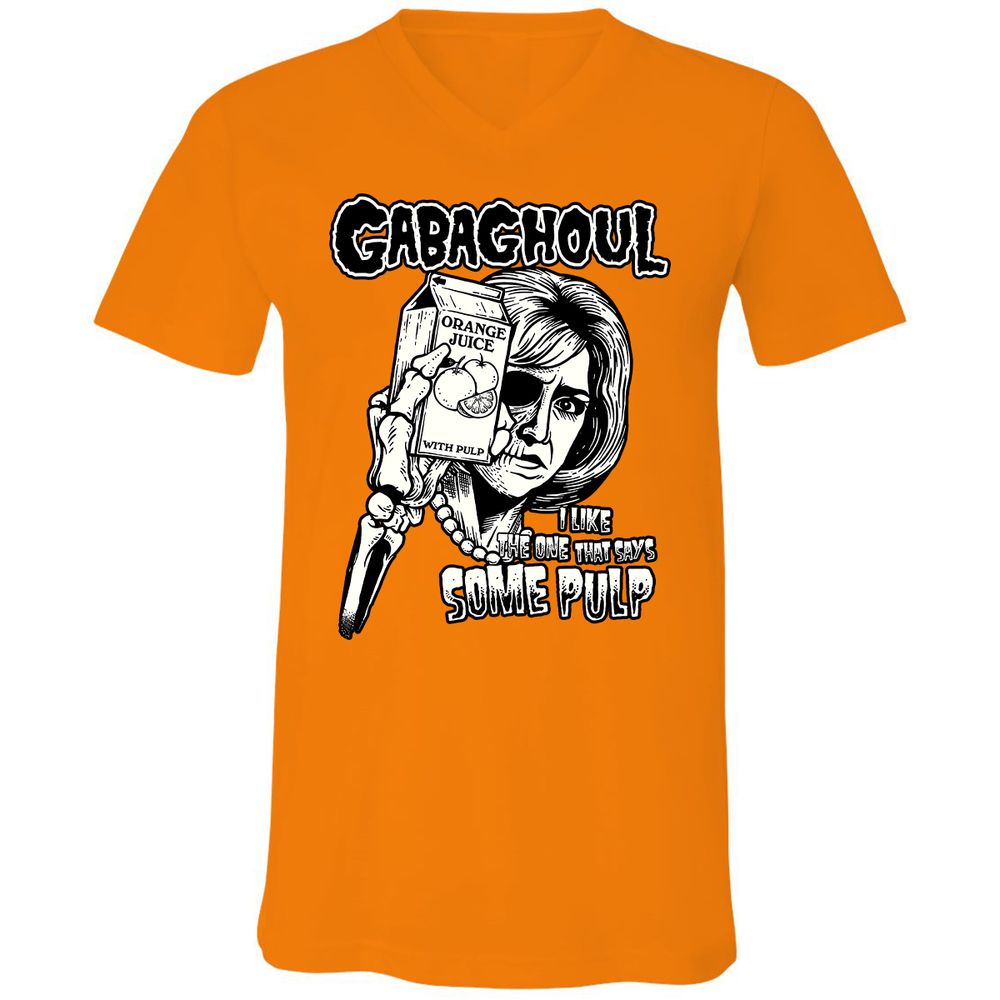 Unisex V-Neck T-Shirt - YJXC7BXC - Orange - 11
