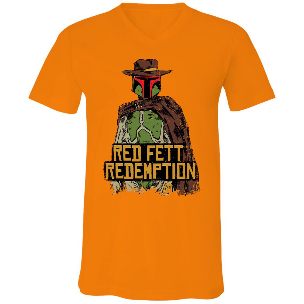 Unisex V-Neck T-Shirt - RLMBLBT8 - Orange - 11